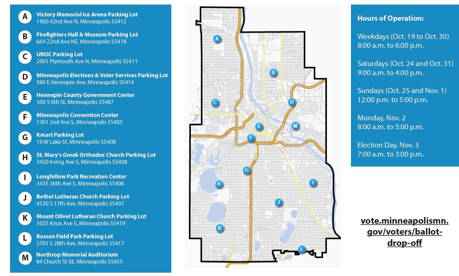 Early Voting map Minneapolis